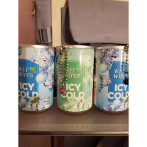 3 The Hard Way! Cans Of Icy Cold Wet Wipes - Blue and Green